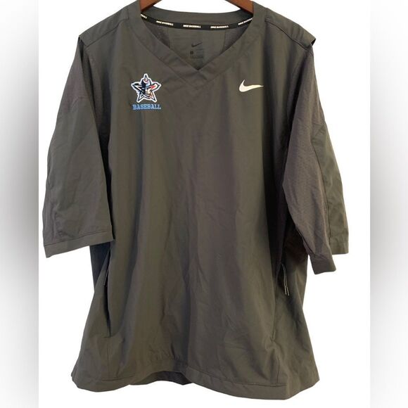 Nike Baseball Mavericks Charcoal Gray Pullover Top L - Picture 1 of 7